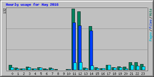 Hourly usage for May 2016