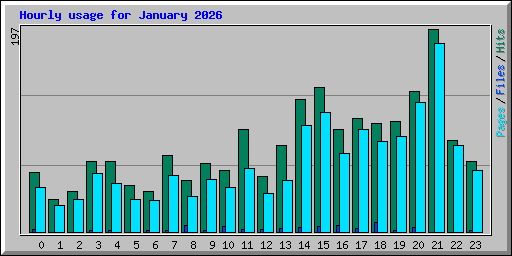 Hourly usage for January 2026